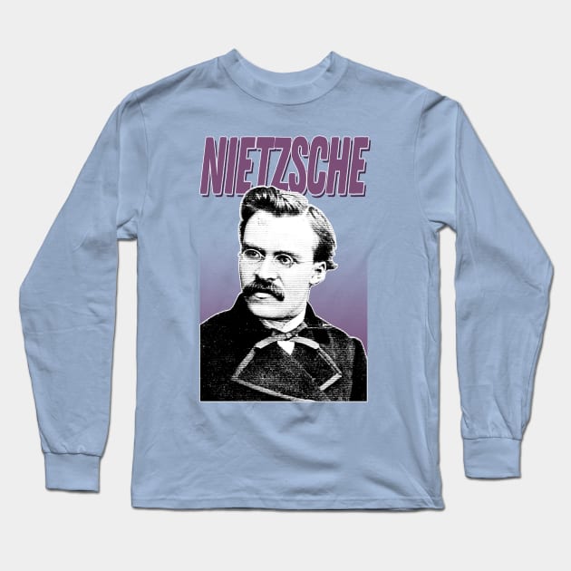 Friedrich Nietzsche Graphic Design Hipster Statement Long Sleeve T-Shirt by DankFutura